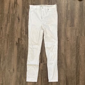 Abercrombie The Jean Legging High Rise Regular White Stretchy Skinny Jeans
